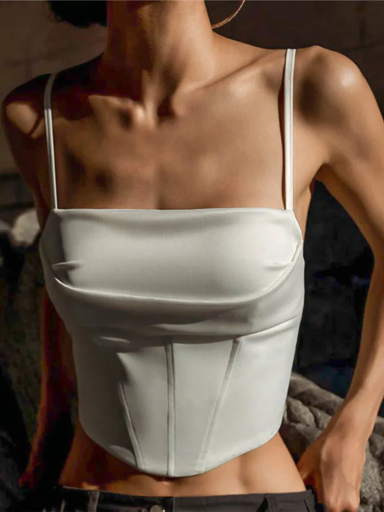 Bandage Lace-Up Skinny Crop Top