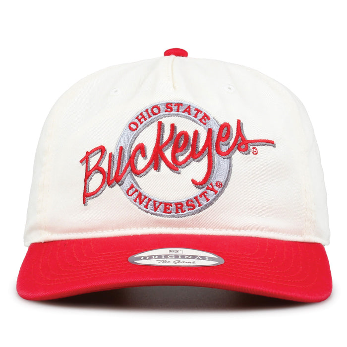 The Ohio State Original Circle snapback hat with embroidered school design, front view