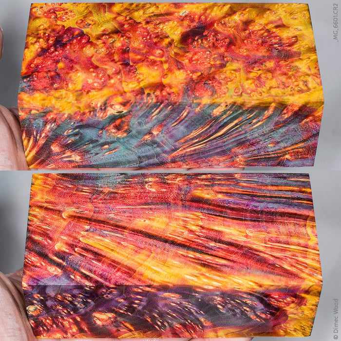 Stabilized box elder burl wood block