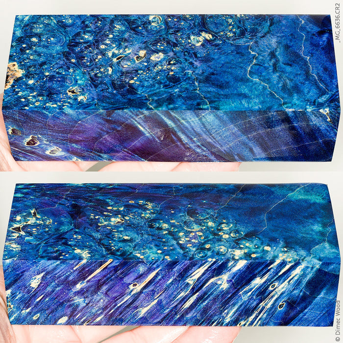 Stabilized box elder burl wood block
