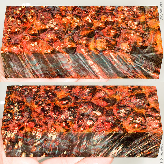 Stabilized box elder burl wood block