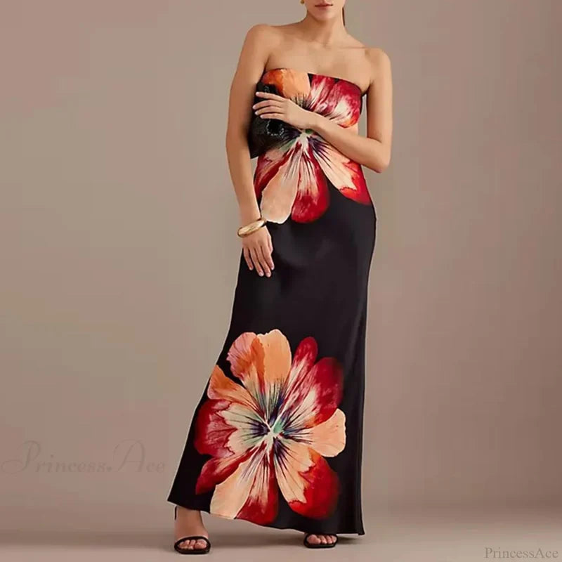 Y2K Floral Tube Strapless Backless Sundress floraldress-250126