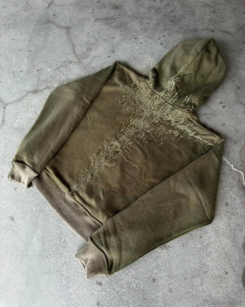 Y2K Mysterious Embroidery Hoodie