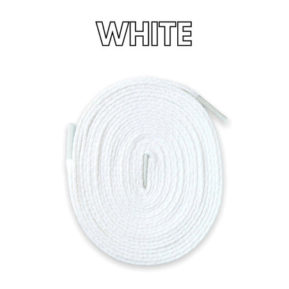 Flat Thin - Jordan 1 Laces Basics Flat Thin - White