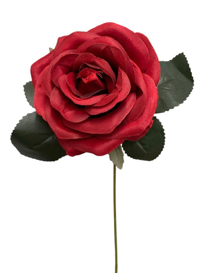 18" Silk Open Rose Bush ( B1024N-#34 2 Tone Red ) AN10004