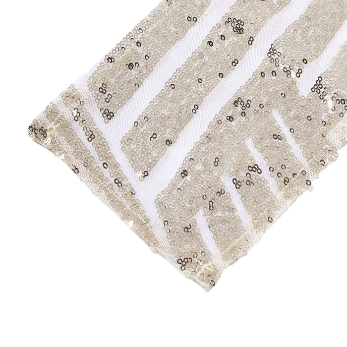 Sequined fabric with a shimmering gold pattern on a white background #whtbkgd