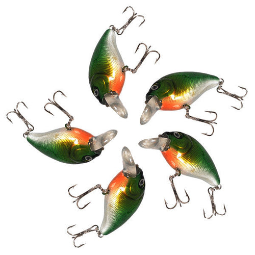5Pics Fishing Lures Tackle VCM 3D Eyes Hook Swimbait Baits - GhillieSuitShop