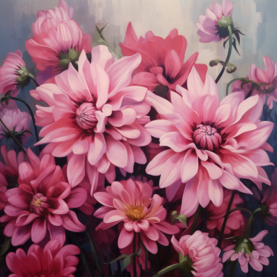 A Bunch Of Pink Flowers