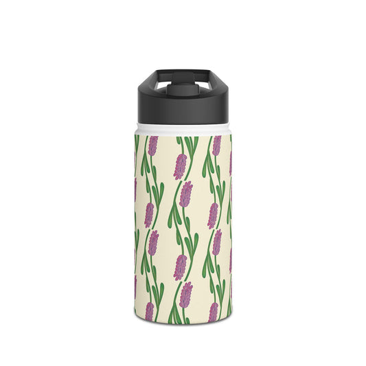 A Touch Of Lavender Stainless Steel Slender Water Bottle