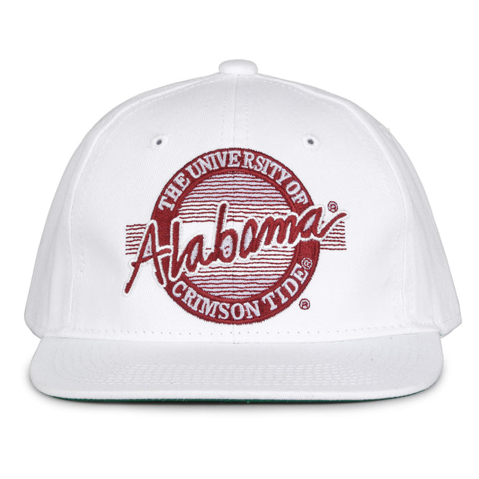 Retro Circle Snapback - White