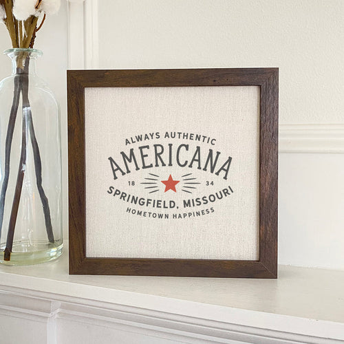 Americanna - Custom Framed Sign