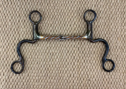 BIT - DT117 - Dutton Short Calvary Twisted Copper Snaffle