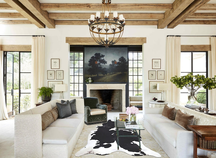 Black and White Cowhide Rug #B9007