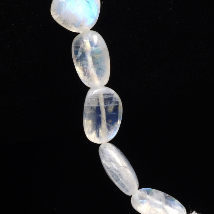 Blue Rainbow Moonstone 11x8mm Smooth Nuggets