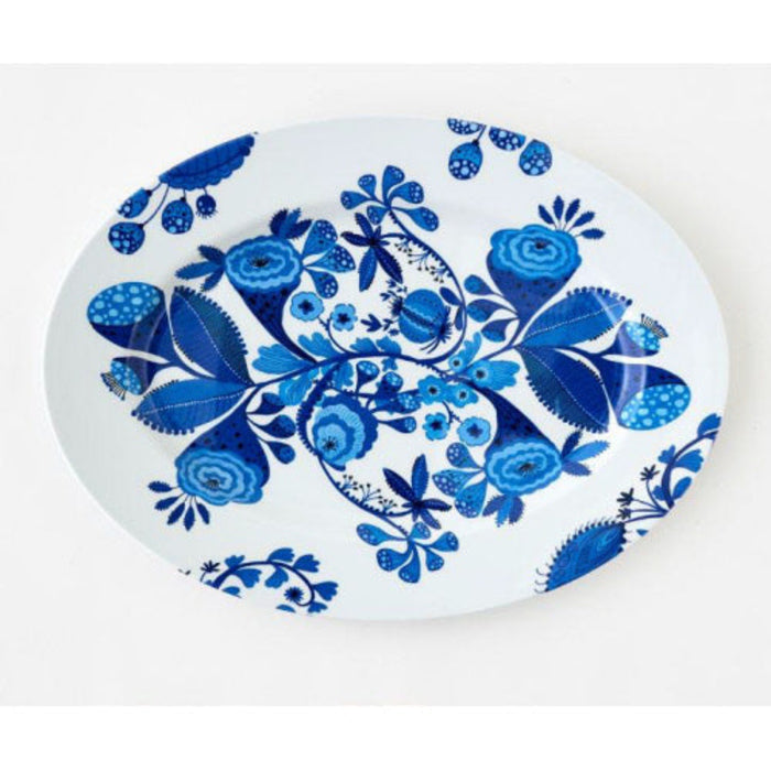 Blue & White Floral Platter