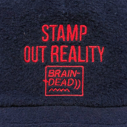 Brain Dead 2016 ‘Stamp Out Reality’ Mohair Hat In Navy