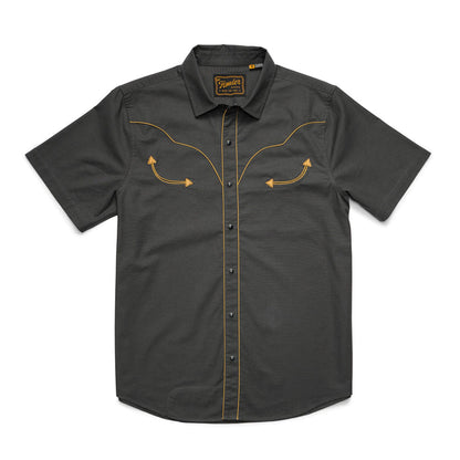 Broncbuster Short Sleeve Snapshirt- Antique Black