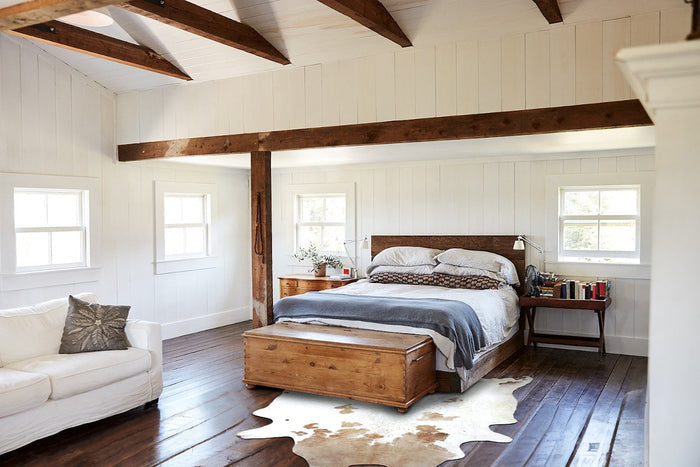 Brown and White Regular Cowhide Rug #B9276