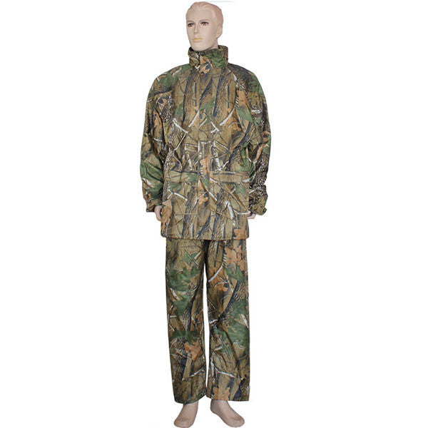 Camo Double-deck Fishing Coat Waterproof Suit Hooded Raincoat - GhillieSuitShop