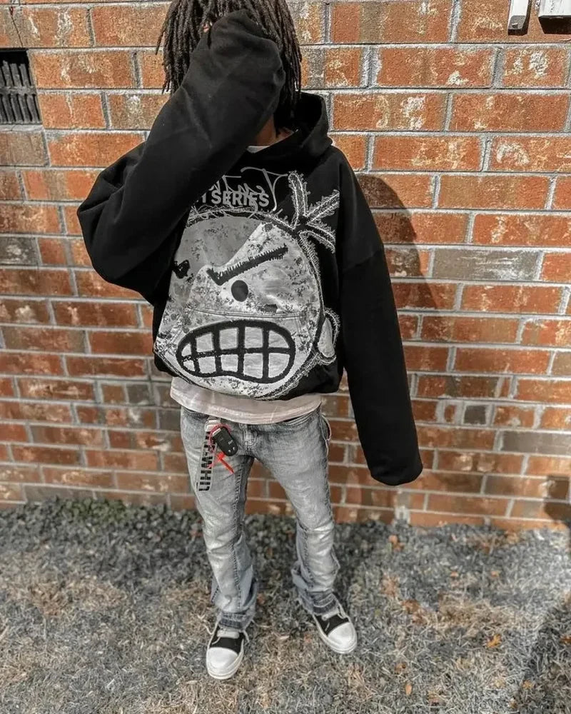 Cartoon Graphic Printed Hoodie