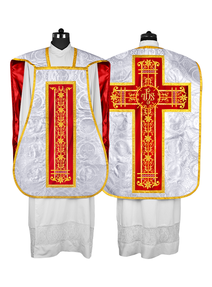 Damask / IHS / White - Red