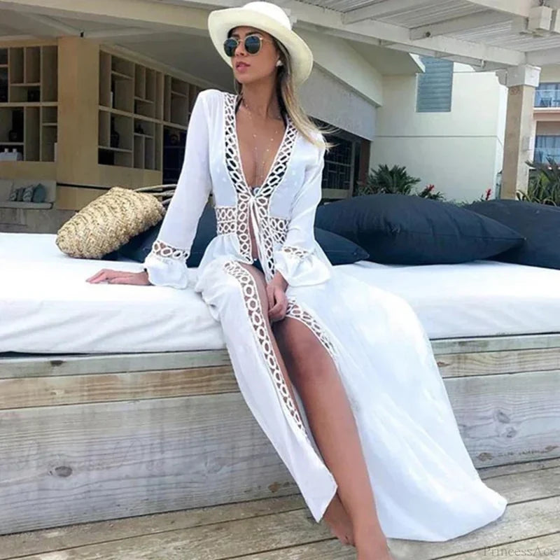 Crochet Kaftan Tunic Summer Beach Cover Up