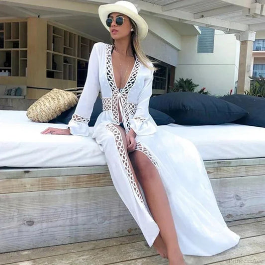 Crochet Kaftan Tunic Summer Beach Cover Up