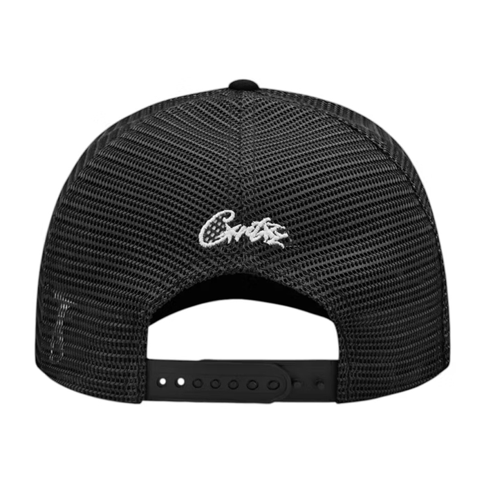 Czapka Corteiz Alcatraz Black/White Trucker Hat Puff Print CORTEIZ Czapki