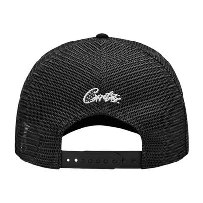Czapka Corteiz Alcatraz Black/White Trucker Hat Puff Print CORTEIZ Czapki