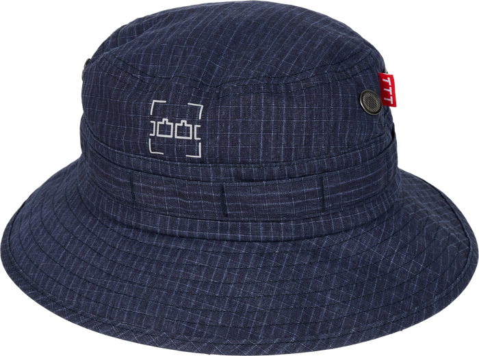 DASHED LINE WASHED BOONIE BLUE
