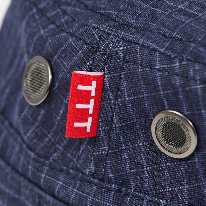 DASHED LINE WASHED BOONIE BLUE