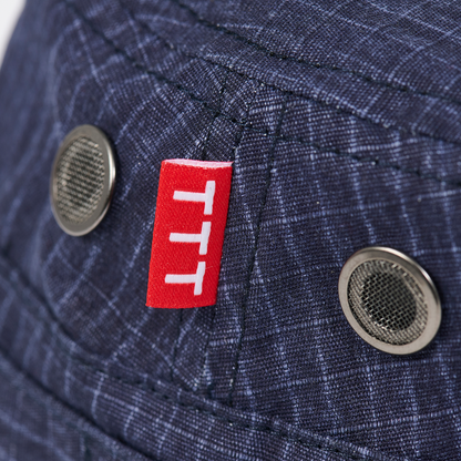 DASHED LINE WASHED BOONIE BLUE