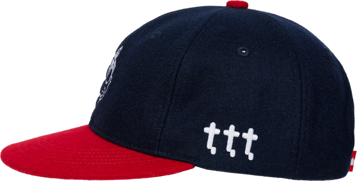 DIGICAT WOOL BALL CAP NAVY/ RED