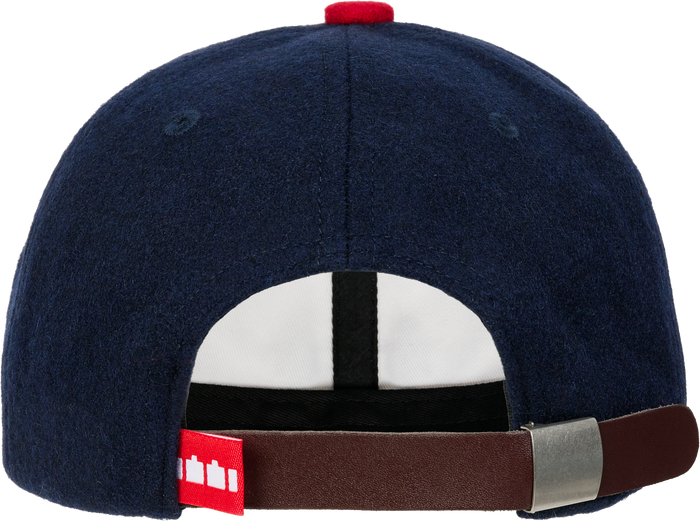 DIGICAT WOOL BALL CAP NAVY/ RED