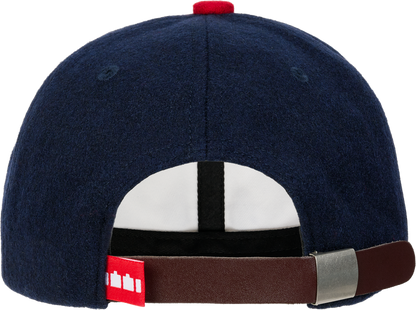 DIGICAT WOOL BALL CAP NAVY/ RED