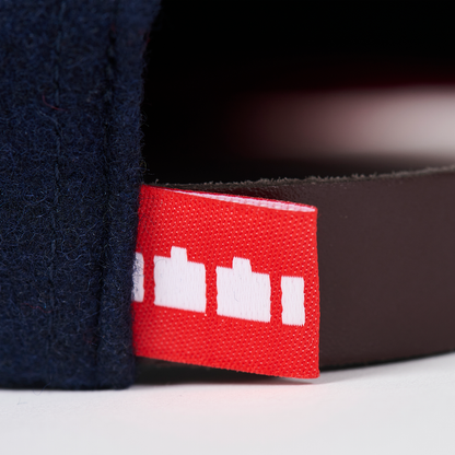 DIGICAT WOOL BALL CAP NAVY/ RED