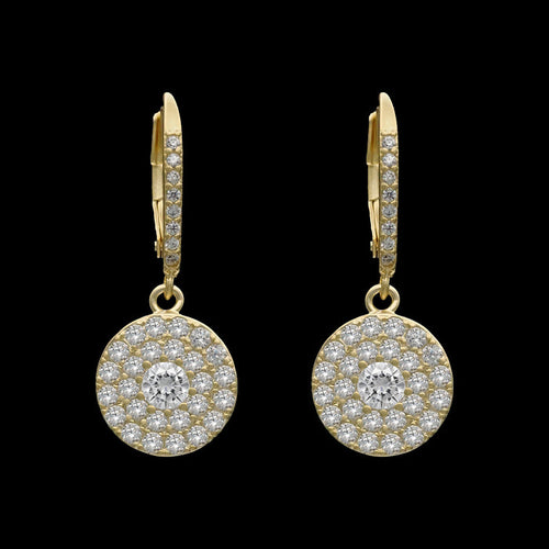 Disc Faux Diamond Earrings