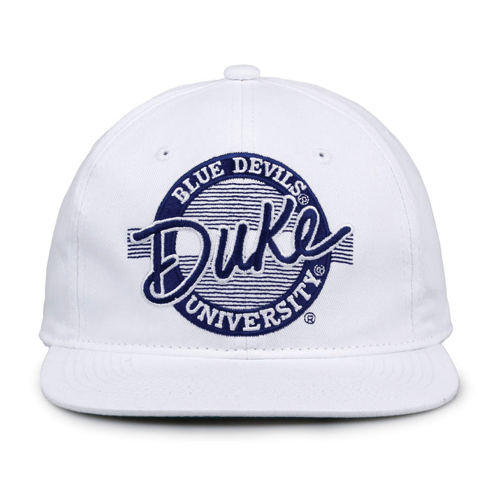 Retro Circle Snapback - White