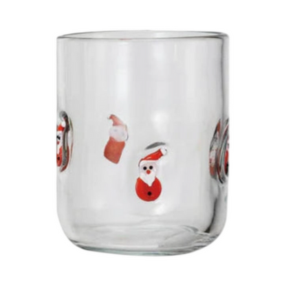 Embedded Holiday Icon Drinking Glass