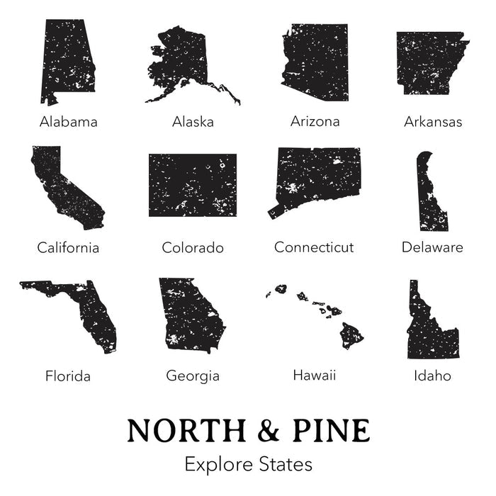 Explore State w/ City, State - Custom Square Canvas Pillow