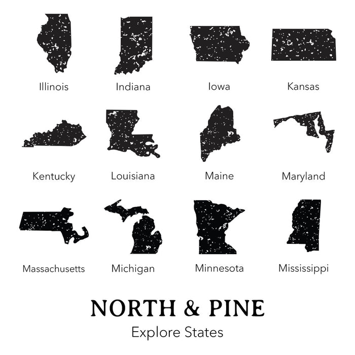 Explore State w/ City, State - Custom Square Canvas Pillow