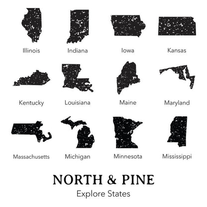 Explore State w/ City, State - Custom Square Canvas Pillow
