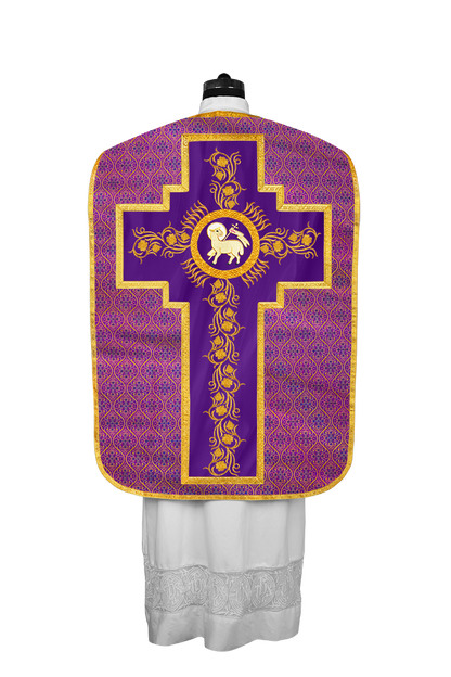 Fiddleback with grapes embroidery