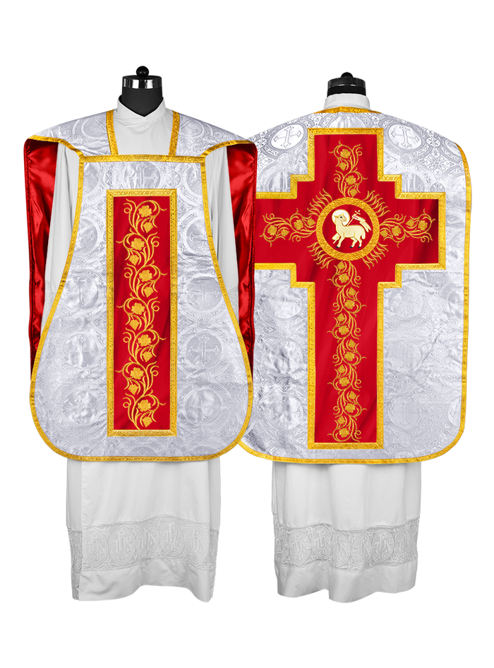 Damask / Agnus Dei / White - Red