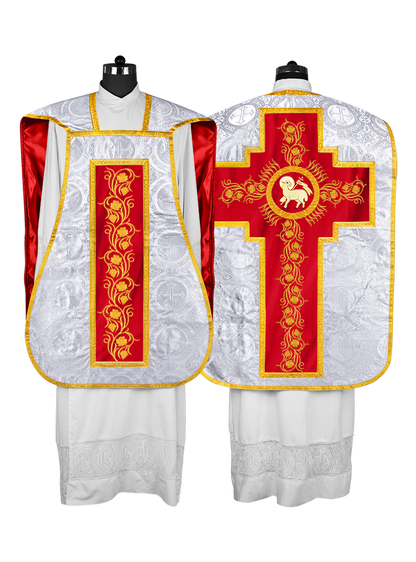 Damask / Agnus Dei / White - Red