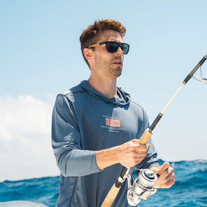 Washed Navy | FieldTec™ Featherlight Hoodie | Made in the Gulf | LS