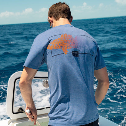 Oxford Blue | FieldTec™ Heathered Tee | Gradient Scales | LS