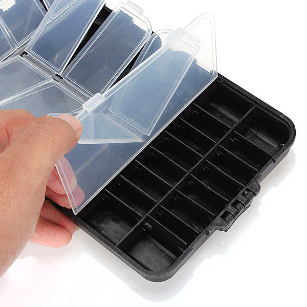 Fishing Lure Boxes Bait Tackle Plastic Storage Box Black NEW - GhillieSuitShop