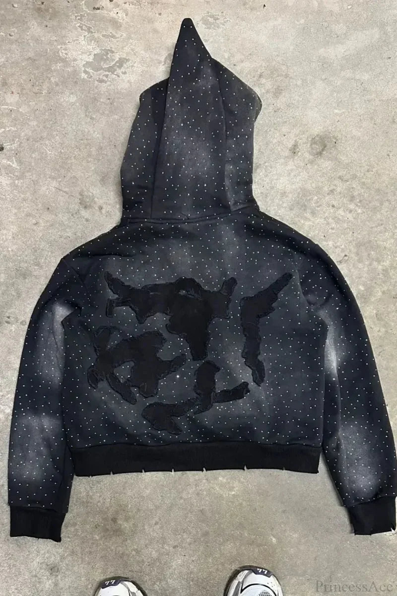 Flash Diamond Oversized Hoodie