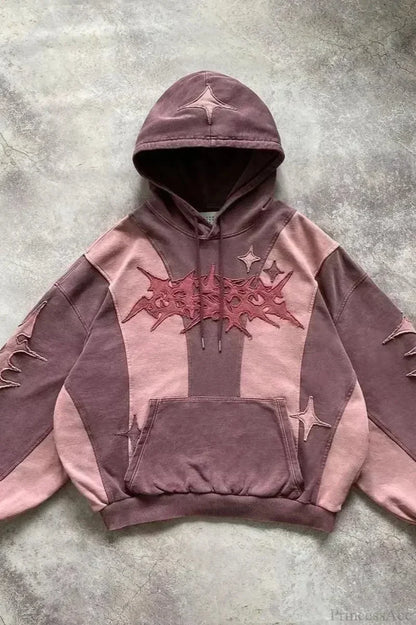 Flash Diamond Oversized Hoodie Pink 1 / M